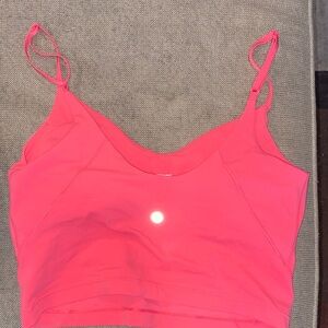 Lululemon Women's Pink tank cropped